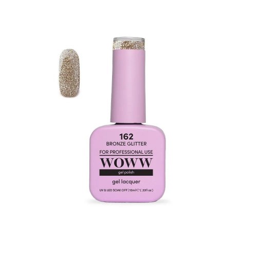 Ημιμόνιμο Βερνίκι New Woww Cosmetics 10ml Bronze Glitter - 162